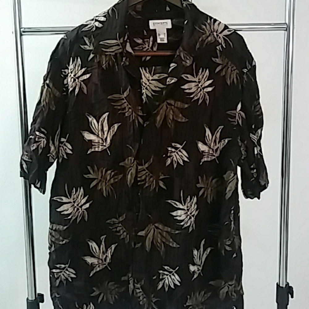 Vintage Leaf Button Down Shirt